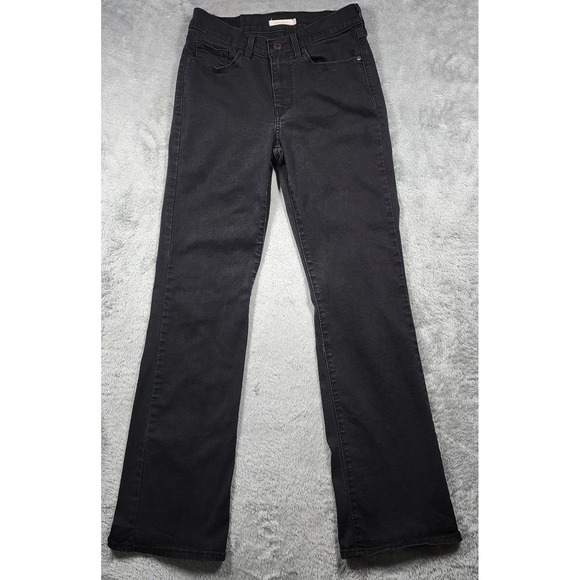 Levi's Denim - Levi's Classic Bootcut Jeans Womens 4 26x30 Black Dark Wash Stretch Denim